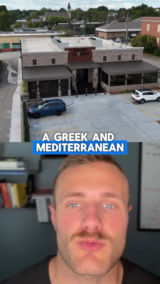 Greek Tavern in Gainesville showing restaurant, gyros, meat skewers, pasta, pizza, dessert, coffee, video by codydodgere on TikTok