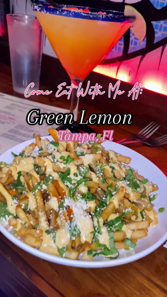 Green Lemon in Tampa showing visit, modern mexican dishes, video by ashleydesires on TikTok