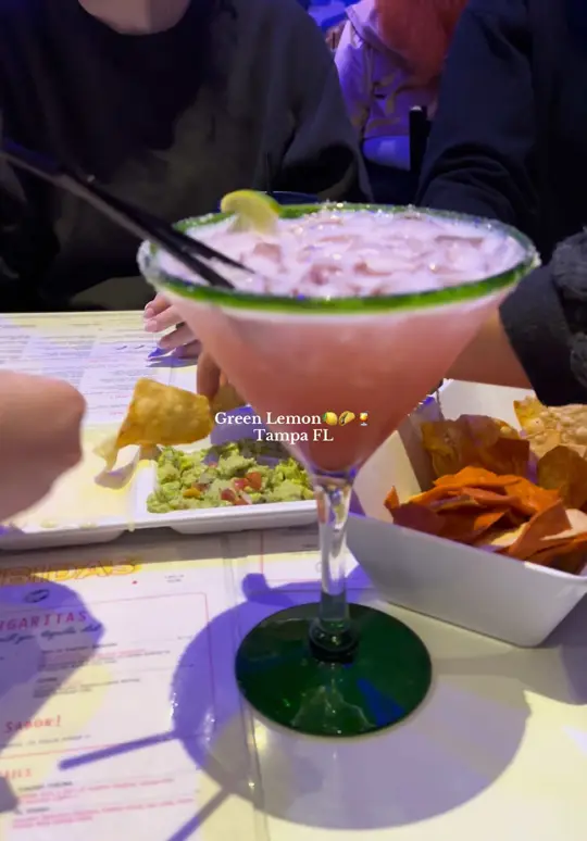 Green Lemon in Tampa showing happy hour, taco tuesday, video by camrynkleinwaks on TikTok