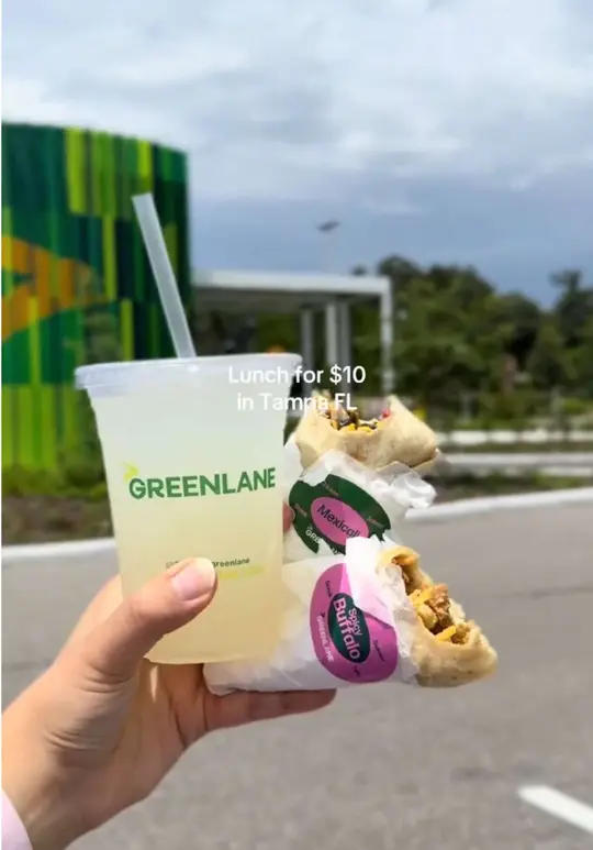 Greenlane in Lutz showing food, snack wraps, drinks, lemonade, video by tampaiman on TikTok