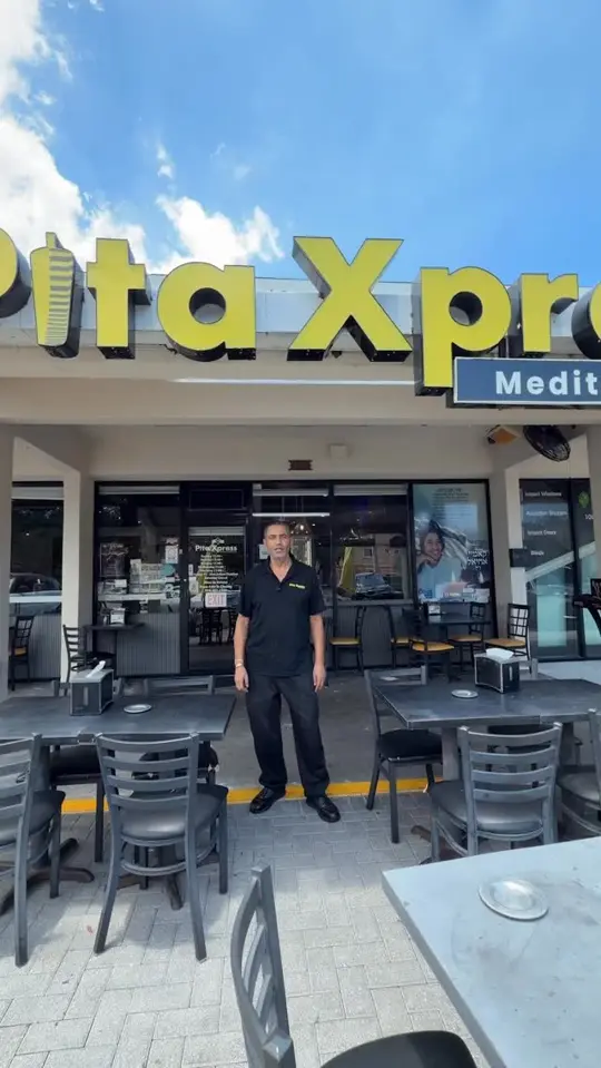 Grill Xpress in Sunrise showing falafel, falafel pita, video by Pita Xpress Mediterranean Grill on Facebook