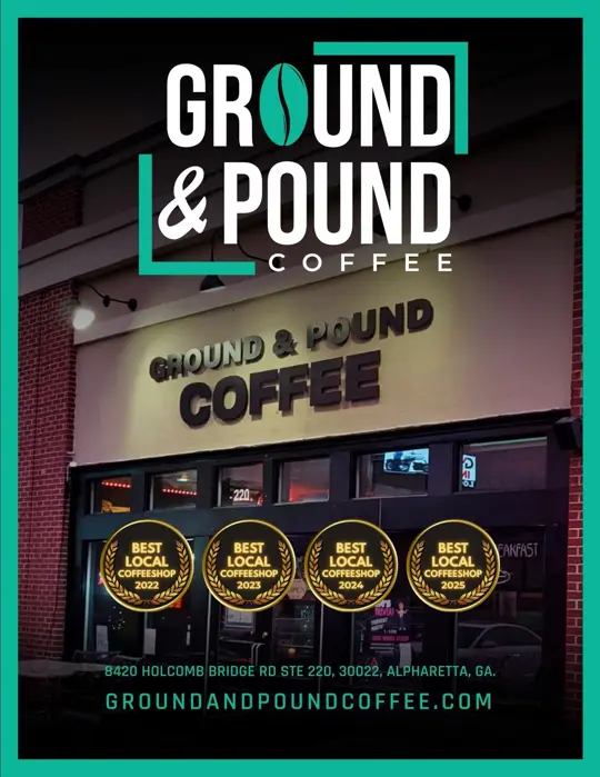 Ground & Pound Coffee in Alpharetta showing food, sidekicker pounder burrito, power wrap, video by Ground & Pound Coffee on Facebook