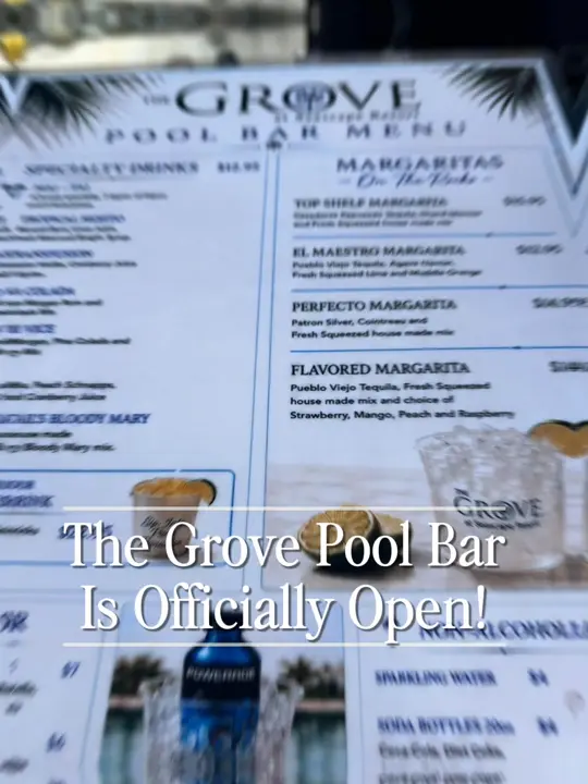  in Florida showing bar, pool bar, video by The Grove at Seascape on Facebook