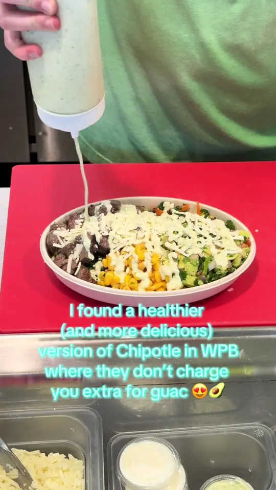  in Florida showing review, visit, food, burrito bowl, video by palmbeachjulia on TikTok