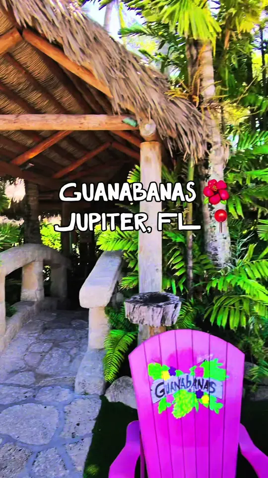 Guanabanas Restaurant in Jupiter showing review, waterfront views, live music, fresh seafood, tropical island vibes, video by ways_world on TikTok