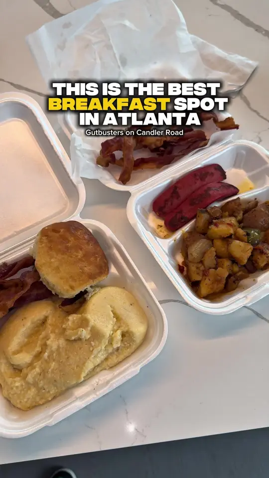 Gutbusters - Atlanta in Atlanta showing breakfast, visit, video by vibesinatl on TikTok