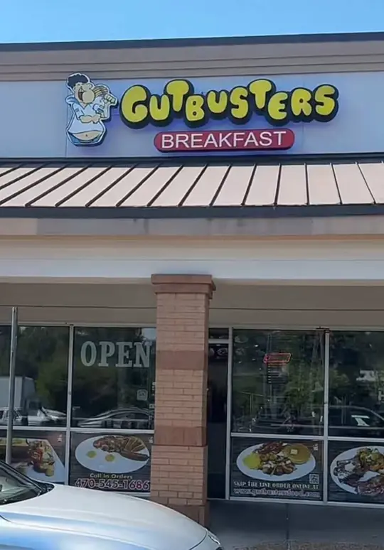 Gutbusters Breakfast - Flat Shoals in Decatur showing restaurant visit, dining, video by beandbeatz on TikTok
