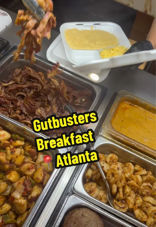 Gutbusters Breakfast - Lilburn in Lilburn showing restaurant visit, breakfast, food review, video by cookandinewithme on TikTok