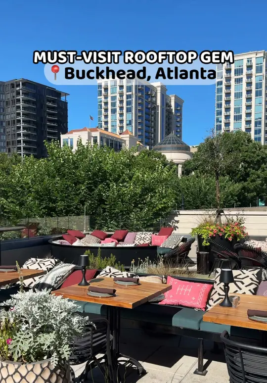 Gypsy Kitchen in Atlanta showing rooftop, atmosphere, cocktails, tapas, happy hour, video by the.travel.ksu on TikTok