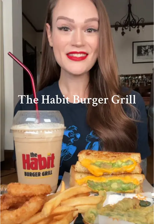 Habit Burger Grill in Clearwater showing review, grilled cheese, video by janiedevours on TikTok