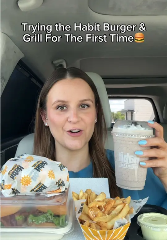 Habit Burger Grill in Cutler Bay showing fast food, burger, video by kayleighleon on TikTok