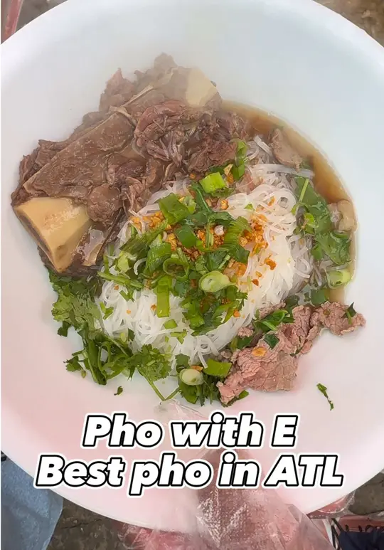 Hai in Decatur showing review, cambodian pho, beef, seafood, hibiscus tea, video by gourmetangiie on TikTok