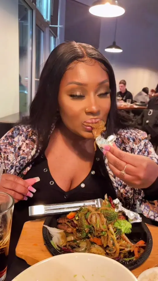 Hai in Decatur showing food, lambchops, asian cucumber salad, video by makeupd0ll on TikTok