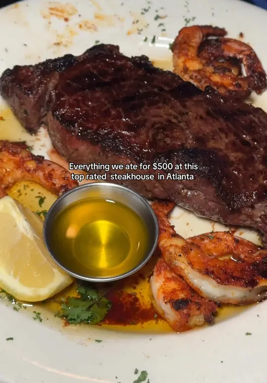 Hal's \ in Atlanta showing review, steakhouse visit, video by sydwalker5 on TikTok