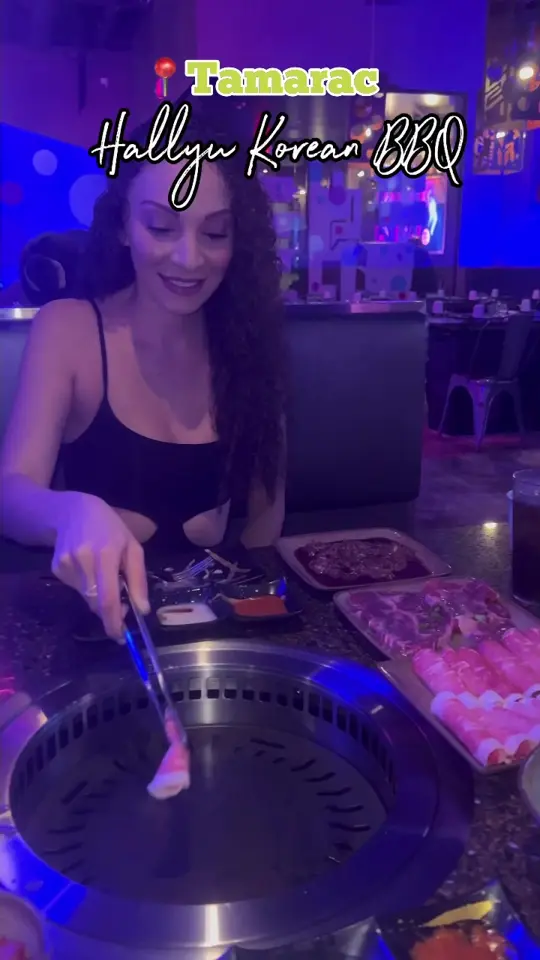HALLYU KOREAN BBQ & BAR in Tamarac showing korean bbq, dumplings, video by ms.soflo on TikTok