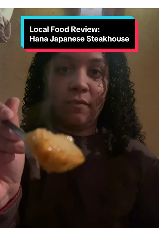 Hana Japanese Steak House and Sushi Bar in Albany showing hibachi review, large portions, classic flavors, night out, video by the.tati.edit on TikTok