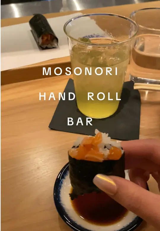 Hand Roll Sushi in Orlando showing hand roll sushi, bite30 deal, winter park visit, video by amanda_onthego on TikTok