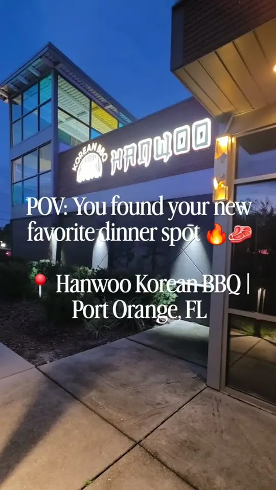 Hanwoo Korean BBQ in Port Orange showing review, visit, beef bulgogi, shrimp, ramen, video by Stephanie Valle on Facebook