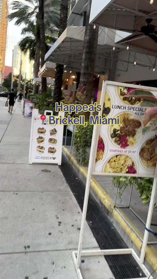 Happea's Mediterranean Grill in Miami showing review, visit, video by jessieannadiamond on TikTok