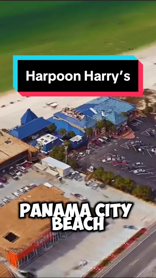 Harpoon Harry's Beachfront Restaurant in Panama City Beach showing restaurant, beachfront dining, video by explorewithmedaily on TikTok