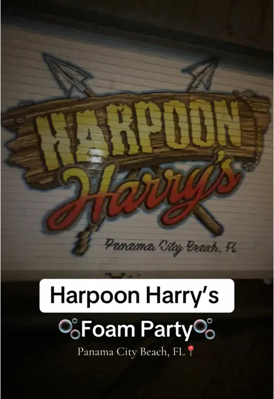 Harpoon Harry's Beachfront Restaurant in Panama City Beach showing bar, foamparty, springbreak, video by cwazyjules on TikTok