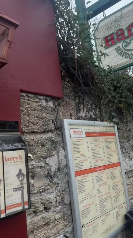 Harry's Grill in Anna Maria showing visit, seafood, video by bubufood.with.the on TikTok