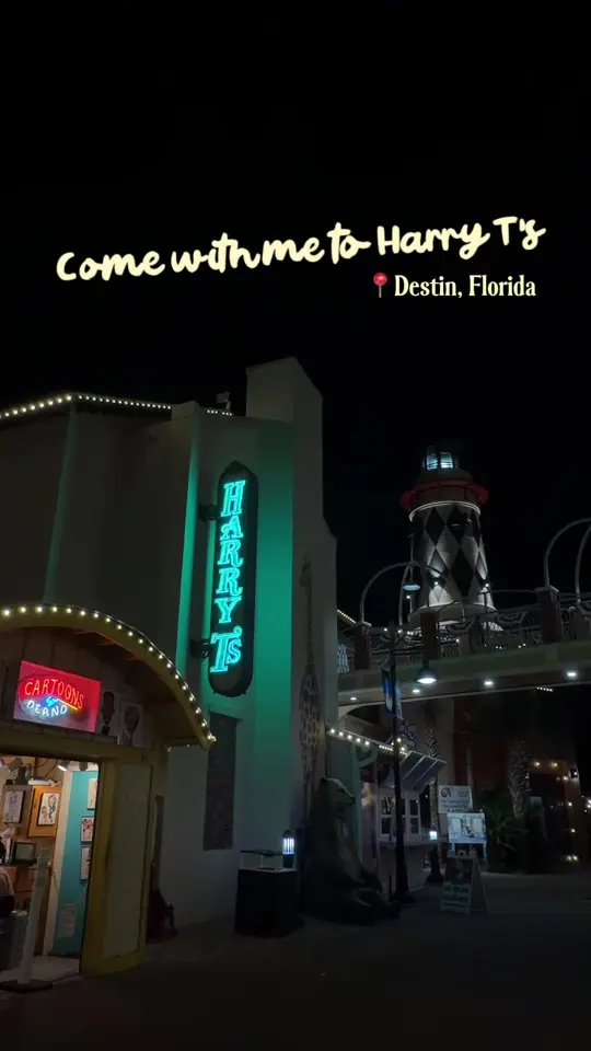 Harry T's Lighthouse in Destin showing waterfront dining, seafood, video by brianna_cantuuu on TikTok