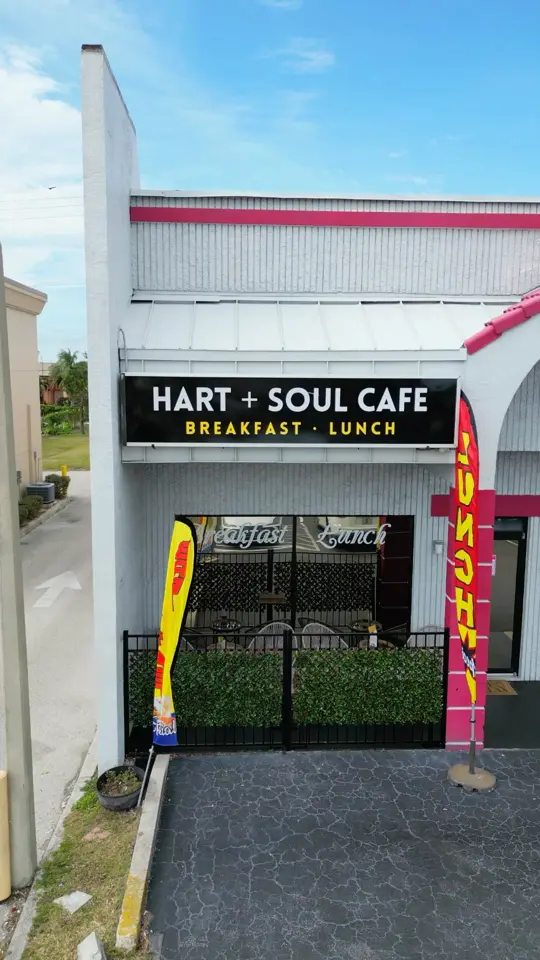 Hart + Soul Cafe in Cape Coral showing review, visit, video by Keeping up with Katie on Facebook