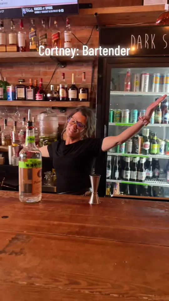 Harvest Moon Cafe in Rome showing cocktail, bartender, video by harvest.moon.cafe on TikTok