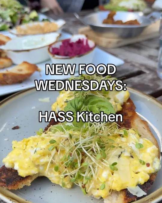 HASS Kitchen in Gainesville showing brunch, boujee brunch, video by newfoodwednesdays on TikTok