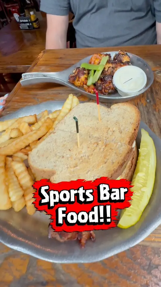 Hattricks Tavern in Tampa showing wings, blt, video by Jeff and Mark Exploring on Facebook