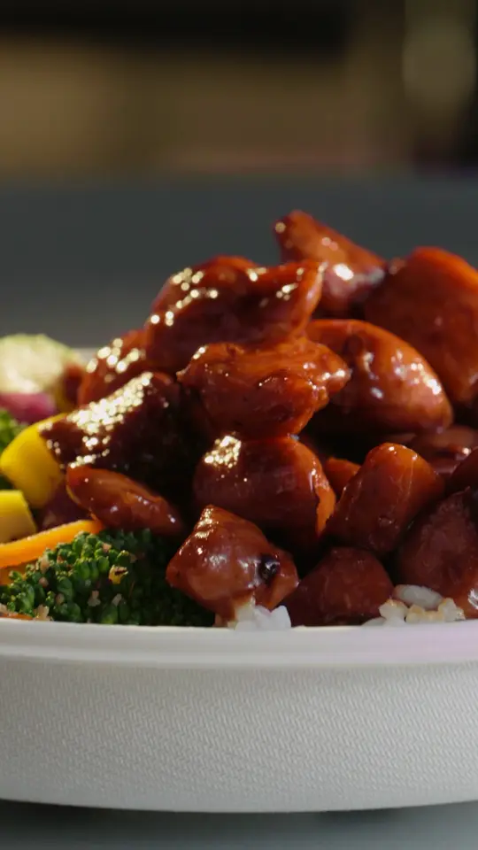 Hawaiian Bros Island Grill in Decatur showing menu item, build your own bowl, video by Hawaiian Bros Island Grill on Facebook