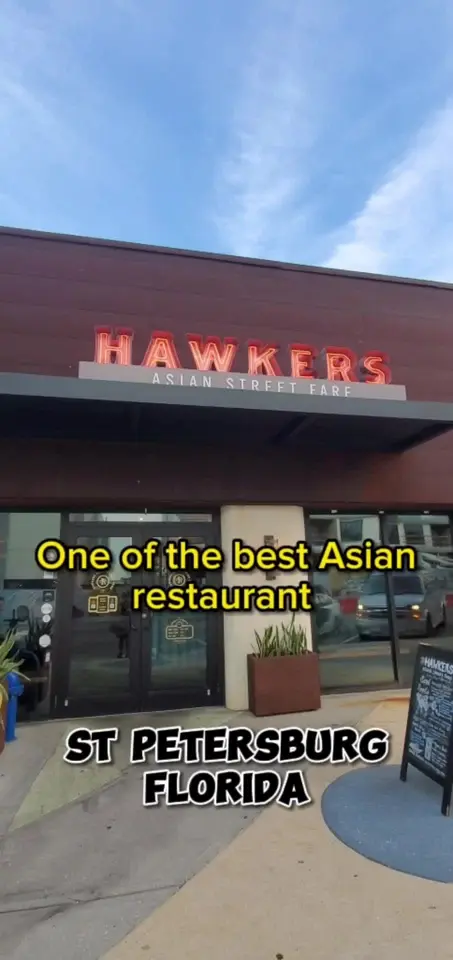Hawkers Asian Street Fare in St. Petersburg showing review, visit, video by journeywithsheng on TikTok
