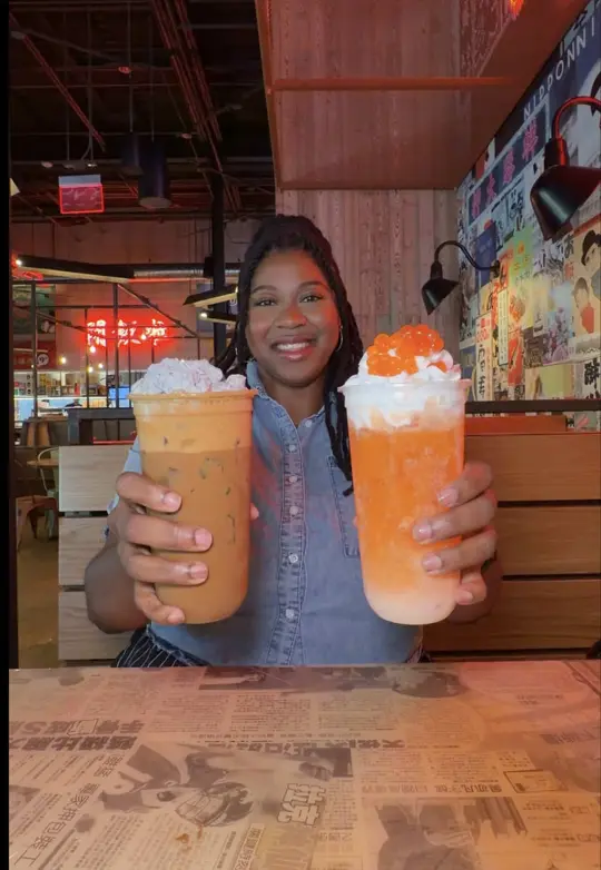 Hawkers Asian Street Food in Delray Beach showing review, asian street food, video by joyeatsworld on TikTok