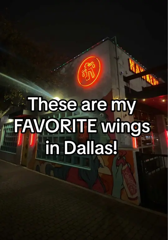 Hawkers Asian Street Food in Neptune Beach showing review, chicken wings, video by ohheydallas on TikTok