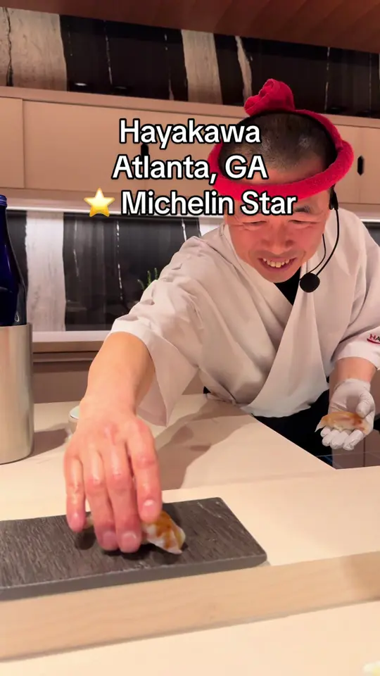 Hayakawa in Atlanta showing sushi, food review, video by highspeeddining on TikTok