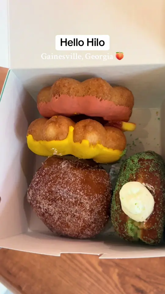 Hello Hilo in Gainesville showing review, beef bulgogi bowl, spam musubi, mochi donuts, video by jamarexploresgeorgia on TikTok