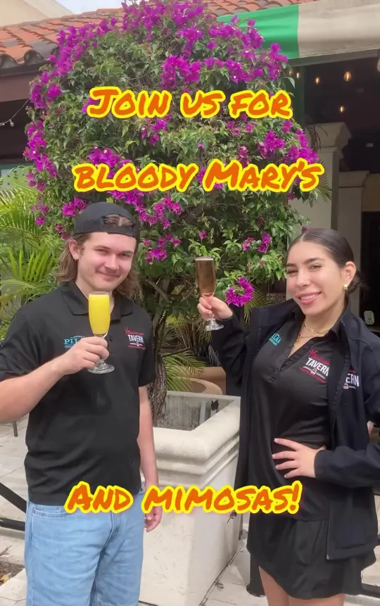 Hemingway's Tavern in Melbourne showing brunch cocktails, mimosas, bloody marys, video by Hemingway's Tavern on Facebook