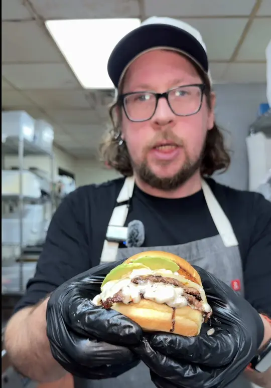 Herbie's Burgers in Albany showing restaurant visit, event promotion, video by aroundalbany on TikTok