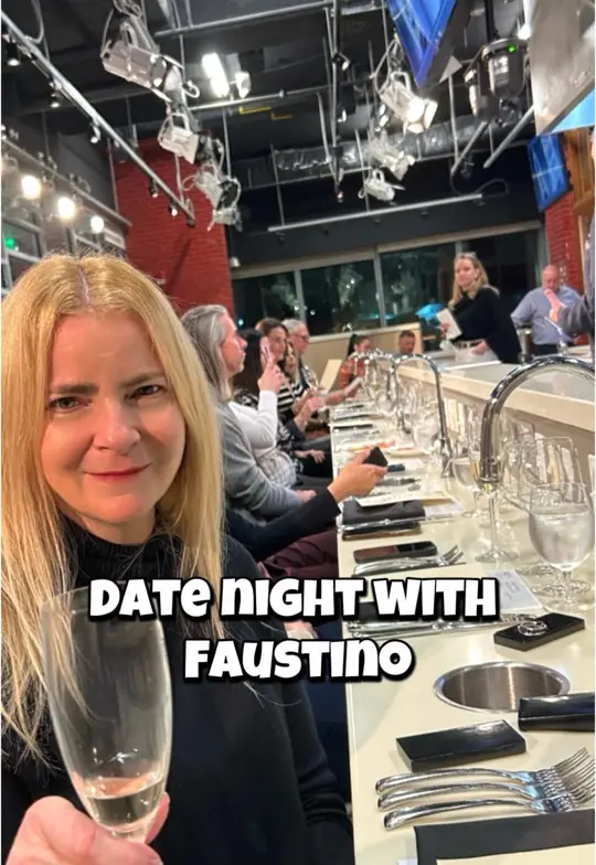 Hermanos Cantina Grill in Coral Gables showing wine pairing, tapas-making demo, charcuterie & cheese board, faustino cava brut, faustino gran reserva blanco 2019, video by sunnyonscene on TikTok
