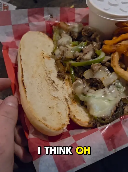 Heroes Lounge in Panama City showing cheesesteak, video by mattsadventures206 on TikTok