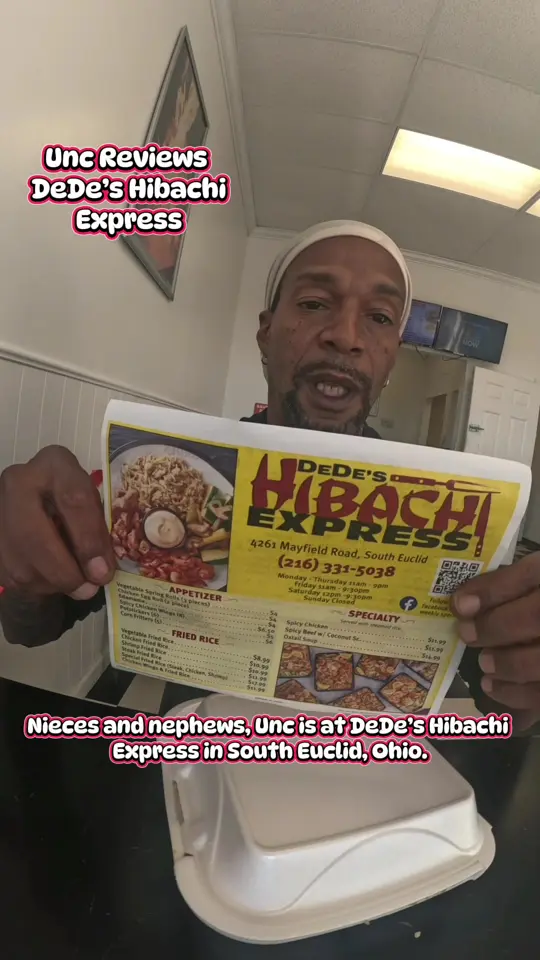 Hibachi Express in Winter Haven showing food, steak, chicken, shrimp, video by myunkreviews on TikTok