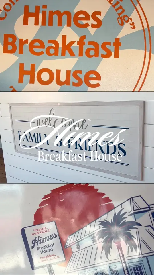 Himes Breakfast House in Tampa showing review, breakfast, mimosa, video by f__demo on TikTok