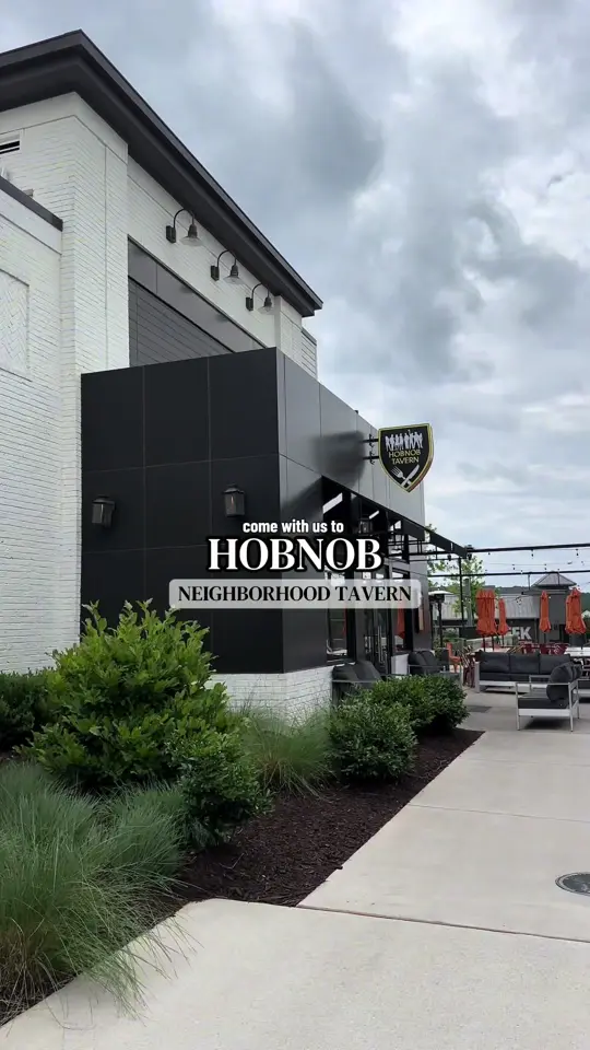 HOBNOB Neighborhood Tavern in Alpharetta showing cozy & casual dining, atmosphere, visit, video by sydneysmallss on TikTok
