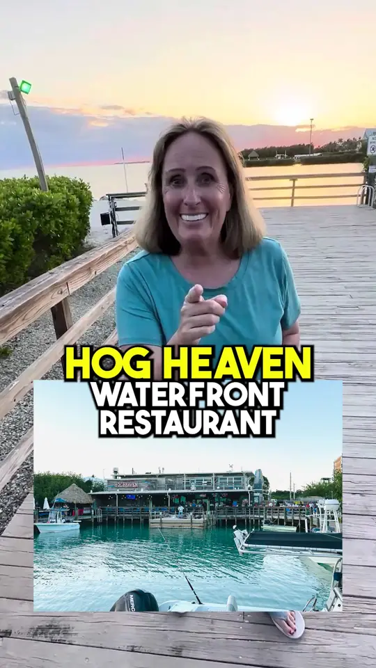 Hog Heaven Sports Bar and Grill in Islamorada showing review, visit, video by peacefulpalmsislamorada on TikTok