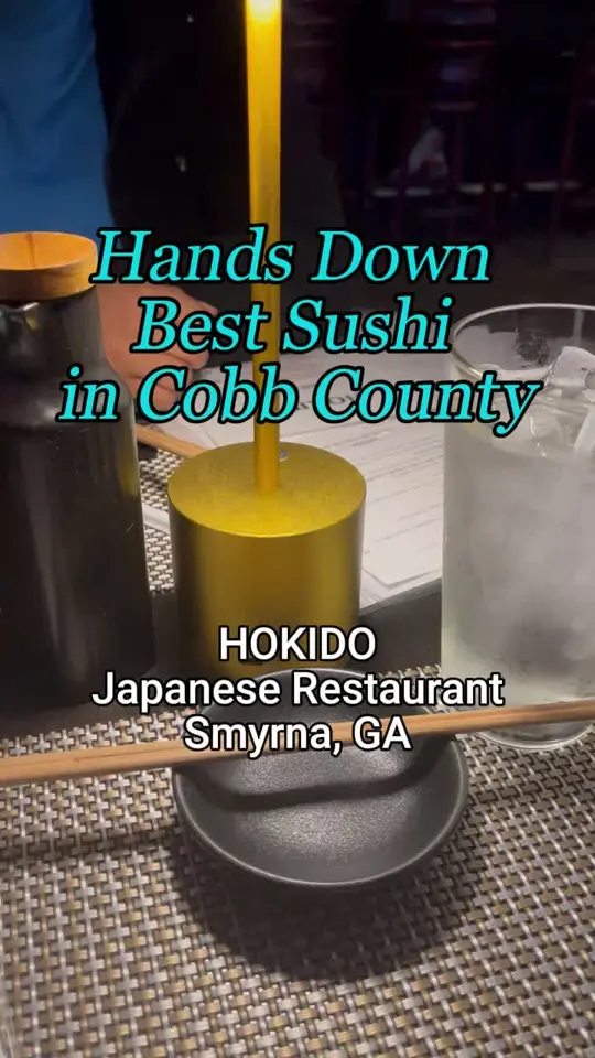 Hokido Japanese Restaurant in Smyrna showing review, super sake roll, video by dionnemyagent on TikTok