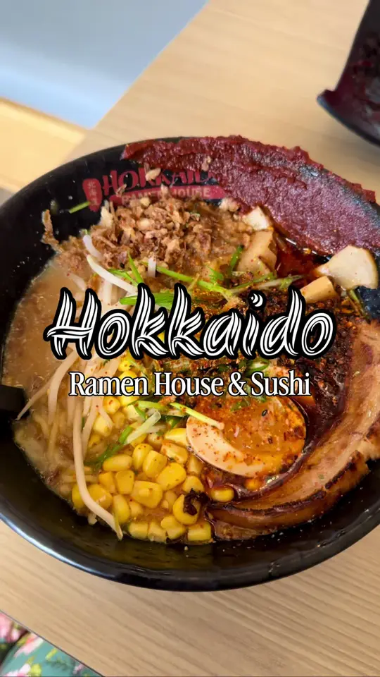 Hokkaido Restaurant in Evans showing review, ramen, sushi, video by eatdrinkcheers on TikTok