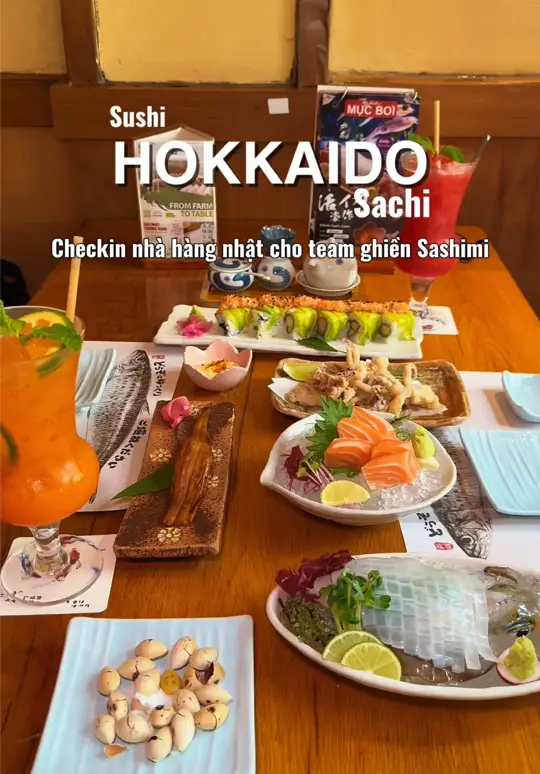 Hokkaido Restaurant in Evans showing visit, sashimi, video by chuyenlaca_ on TikTok