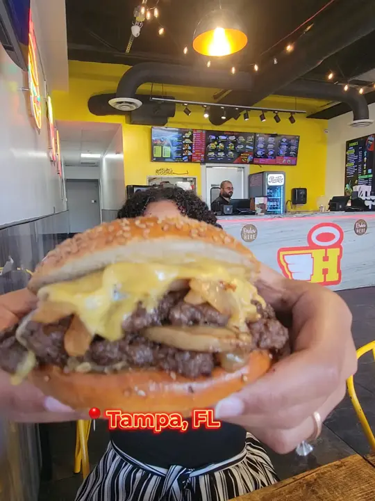 Holy Fry in Temple Terrace showing food, double smash burger, steak and chicken bowls, chicken slider, holy smoothie, video by adventuresofmyah on TikTok