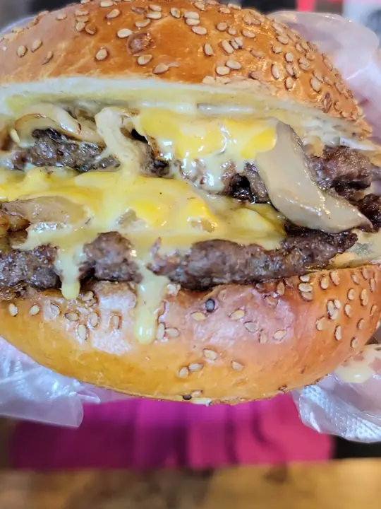 Holy Fry in Temple Terrace showing double smash burger, crispy chicken slider, fries, holy mojio, video by adventuresofmyah on TikTok